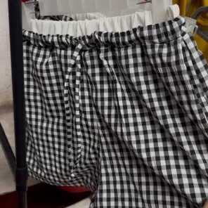 Shorts boxer doble fajín estampado de cuadros's photo #5