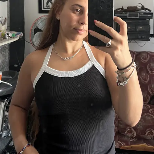 Blusa de cuello halter con ribete — imagen 2