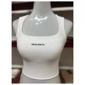Top con escote cuadrado bordado miniatura 1