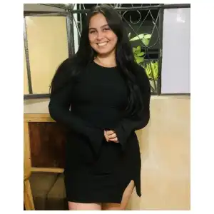 Vestido con apertura y mangas largas miniatura 1