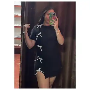 Vestido coquette Lazos miniatura 1