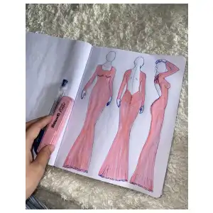 Vestido Largo con mangas largas y espalda descubierta miniatura 2