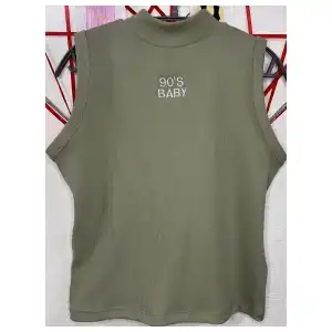 Top estilo camiseta cuello alto miniatura 4